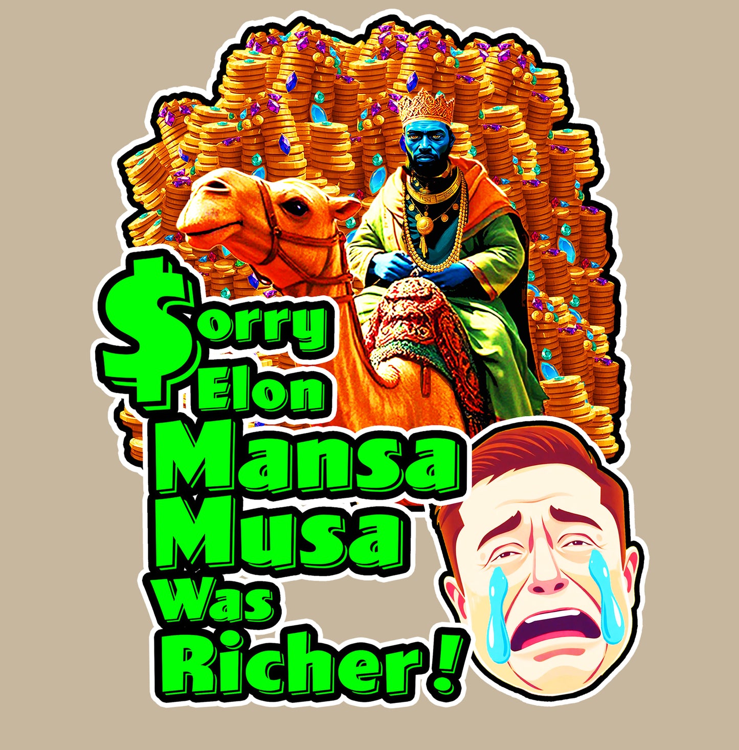 Sorry Elon Mansa Musa Was Richer! - Men’s Long Sleeve Shirt