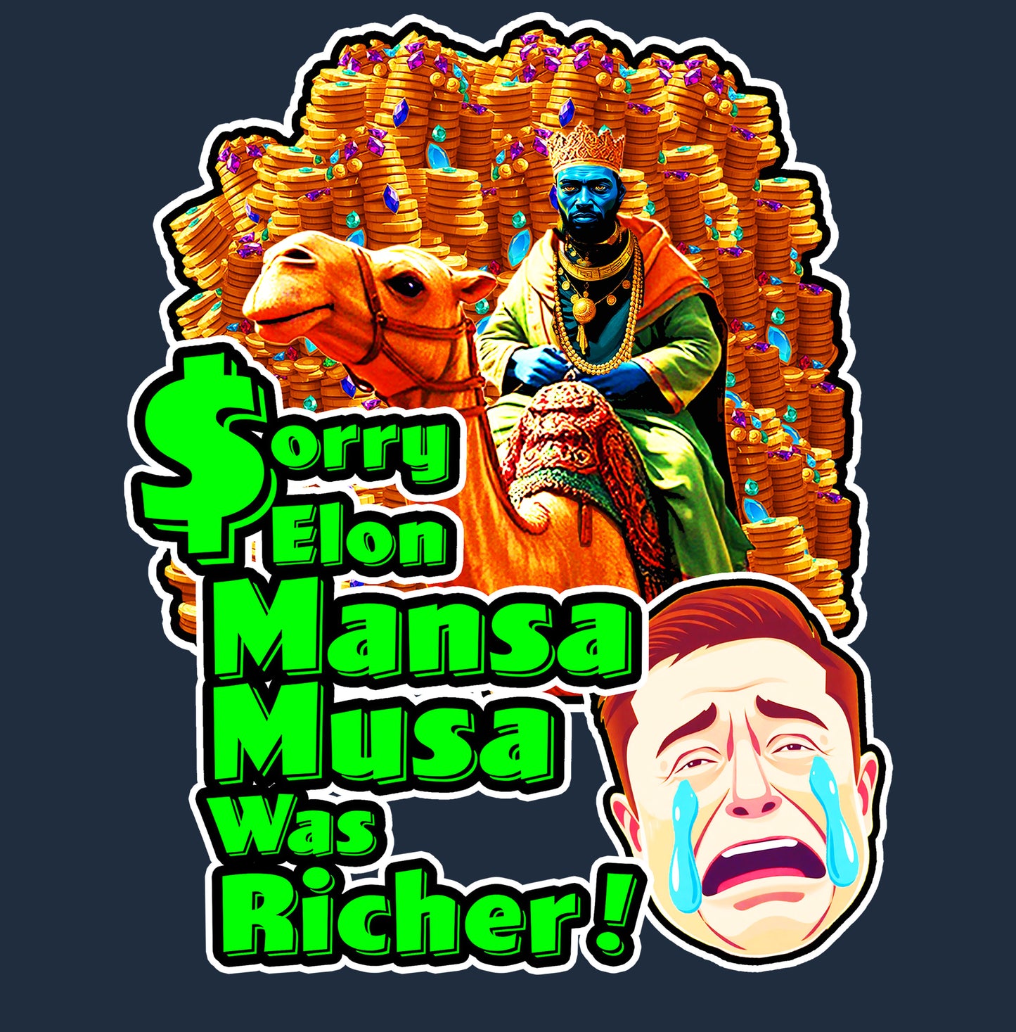 Sorry Elon Mansa Musa Was Richer! - Men’s Long Sleeve Shirt