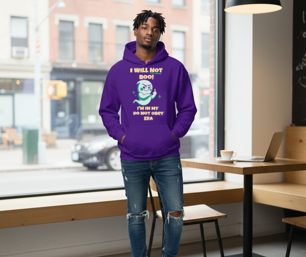 I Will Not Boo! - Halloween Ghost - Unisex Hoodie