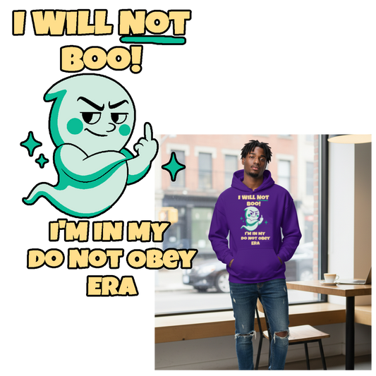 I Will Not Boo! - Halloween Ghost - Unisex Hoodie