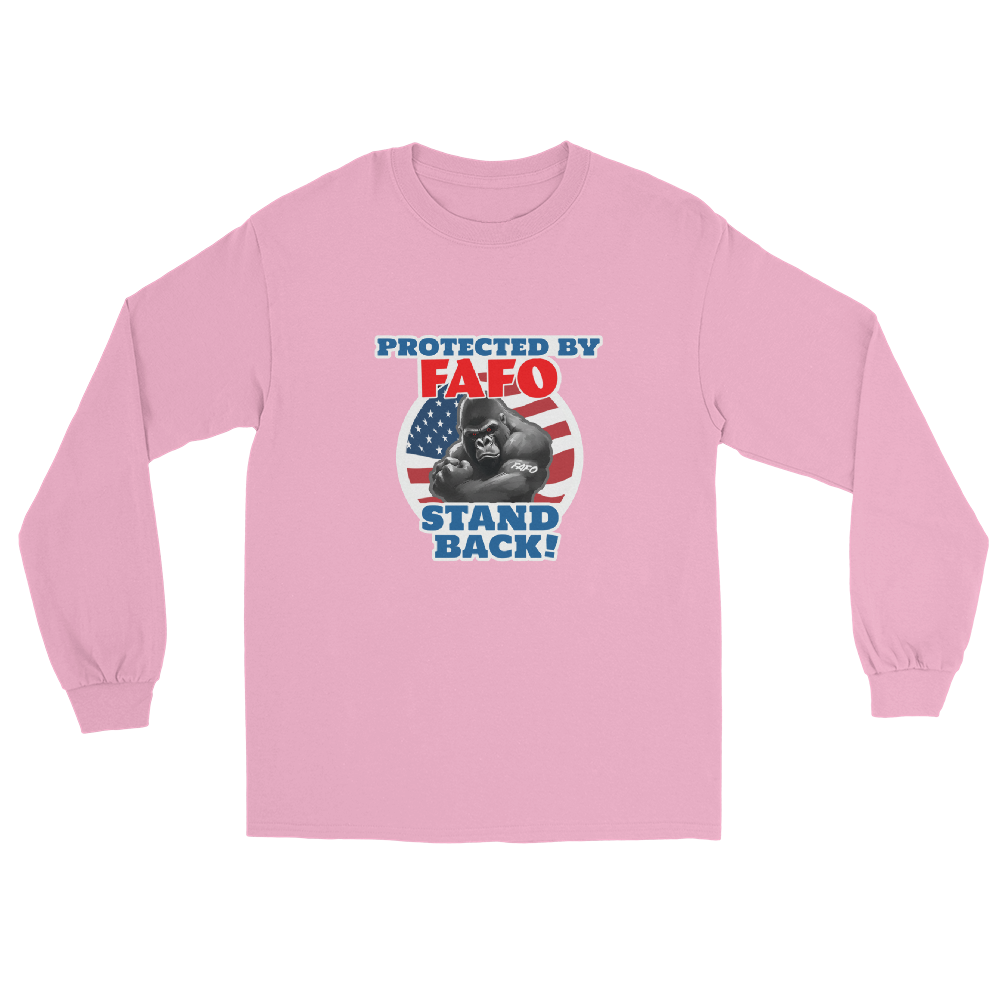 Protected by FAFO Stand Back! - Silverback - Men’s Long Sleeve Shirt
