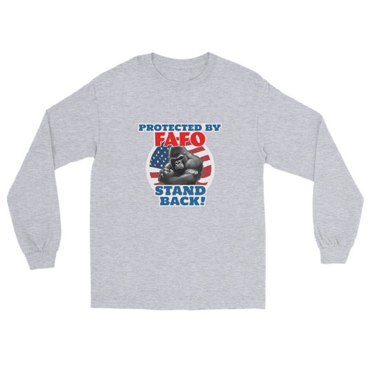 Protected by FAFO Stand Back! - Silverback - Men’s Long Sleeve Shirt