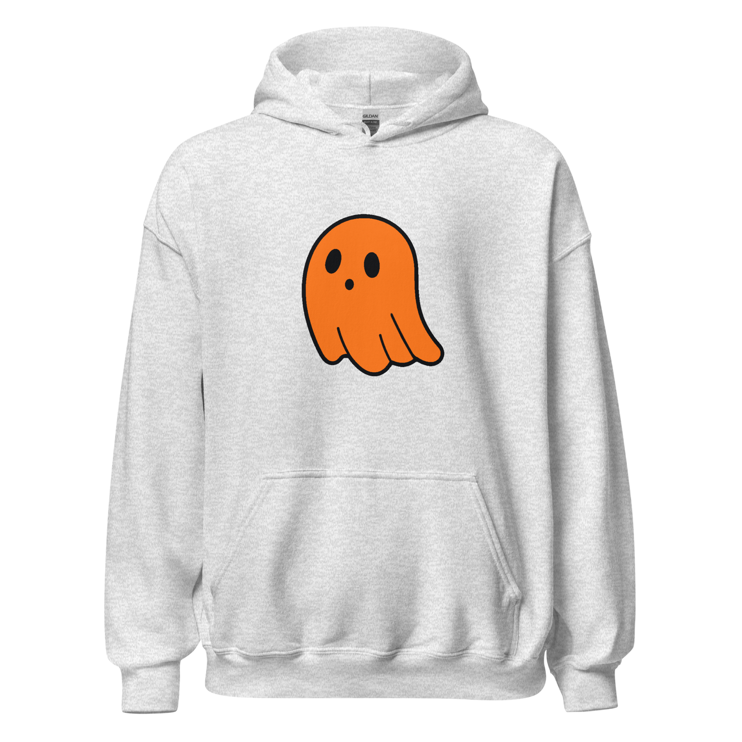Spooky-Cute Orange Ghost - Halloween Unisex Hoodie