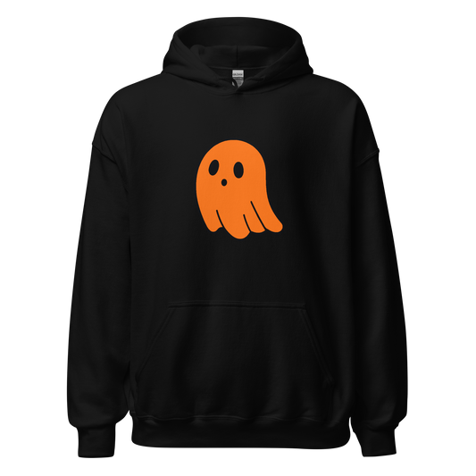 Spooky-Cute Orange Ghost - Halloween Unisex Hoodie