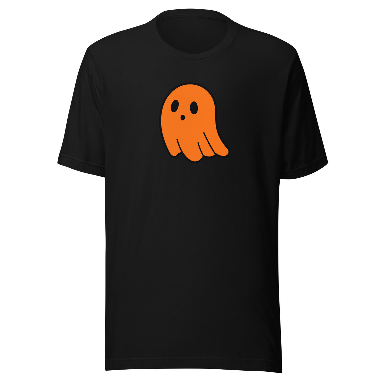 Spooky-Cute Orange Ghost - Halloween Unisex T-Shirt